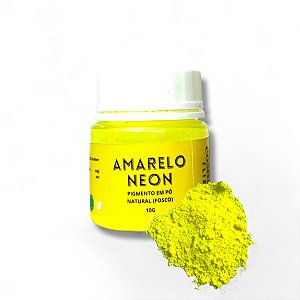 Pigmento em Pó Cosmético Natural - Amarelo Neon - 10 gramas