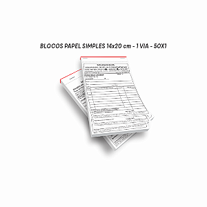 Bloco 1 via 75g 14x20cm