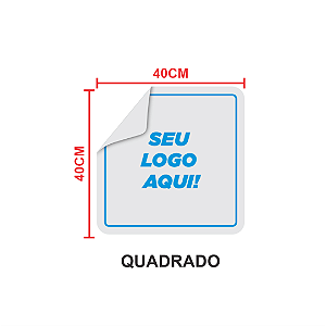 Placa ps 1mm com adesivo 40x40cm