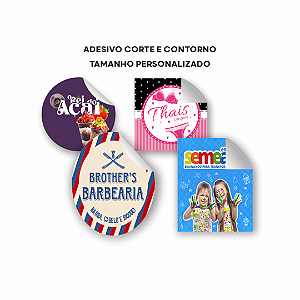 Adesivo Corte e Contorno Tamanho Personalisado