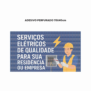 Adesivo Perfurado - Tamanho 70x40cm