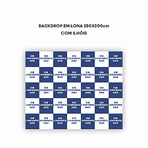 Lona para Backdrop 440g/m² - 250x200cm - Acabamento em ilhóis