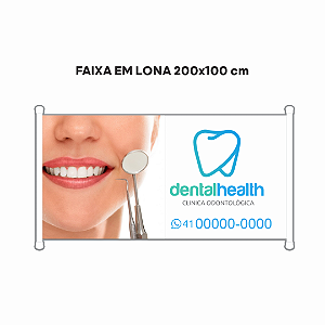 Faixa em lona - 200x100 cm