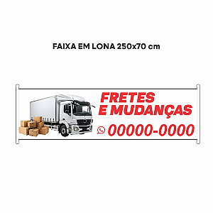Faixa em lona - 250x70 cm