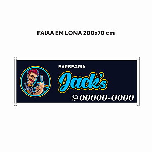 Faixa em lona - 200x70 cm