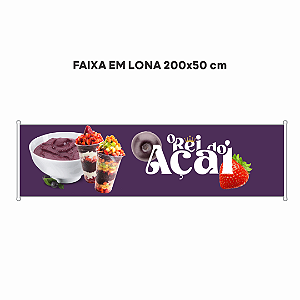 Faixa em lona - 200x50 cm