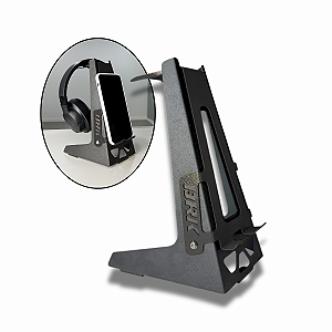 Suporte para Headset Preto e Cinza
