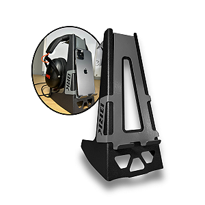 Suporte para Headset Preto e Cinza