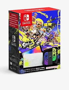 Nintendo Switch Oled Splatoon Novo Desbloqueado + SD 256GB + Muitos Jogos
