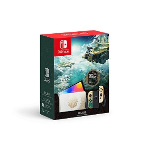 Nintendo Switch Oled Zelda Novo Desbloqueado + SD 256GB + Muitos Jogos