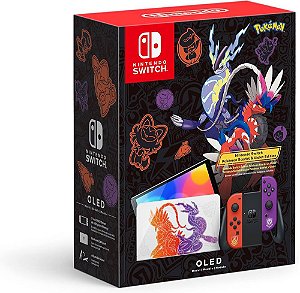 Nintendo Switch Oled Pokemon Novo Desbloqueado + SD 256GB + Muitos Jogos