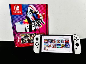 Nintendo Switch Oled SemiNovo Desbloqueado + SD 256GB + Muitos Jogos