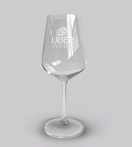 2 TAÇAS DE CRISTAL LIBER WINES - VINHO BRANCO