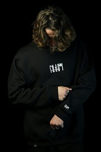 Moletom Careca Basic Slum - Preto