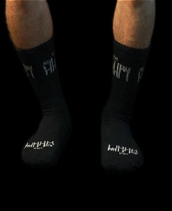 Meia Cano Alto Basic Slum Preta