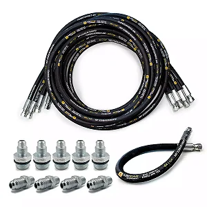 KIT Mangueira Prensadas para Suspensão a Ar Trama De Aço 8mm /10mm
