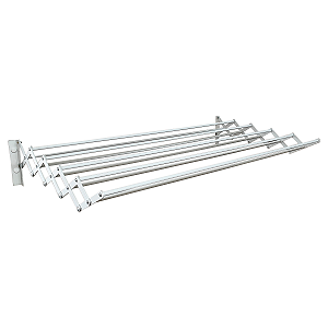 Varal Sanfonado Mega Forte 110 cm Retrátil em Alumínio - Bitenfer Varais