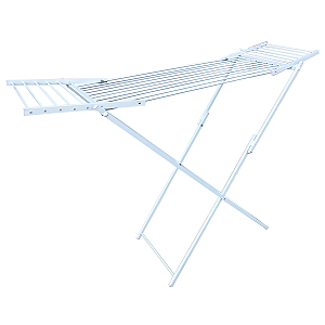 Varal De Chão Alto Branco Com Abas 120cm para Lençol 100% Aluminío - Bitenfer Varais