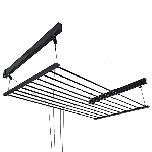 Varal de Teto Sobe e Desce Alumínio 10 Varetas Clássico