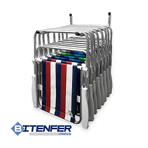 SUPORTE CADEIRA DE PRAIA FIXO ALUMINIO NATURAL - BITENFER