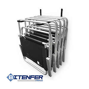 SUPORTE CADEIRA DE PRAIA FIXO ALUMINIO PRETO - BITENFER