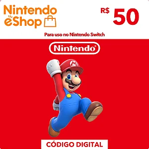 Gift Card Nintendo Eshop R$50 - Código Digital
