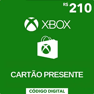 Cartão Presente Xbox R$210 - Código Digital