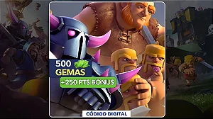 Clash Of Clans - 500 Gemas + 250 PTS Bônus - Código Digital
