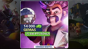 Clash Of Clans - 14.000 Gemas + 5.000 PTS Bônus - Código Digital