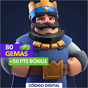 Clash Royale - 80 Gemas + 50 PTS Bônus - Código Digital