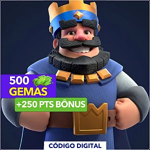 Clash Royale - 500 Gemas + 250 PTS Bônus - Código Digital