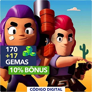 Brawl Stars - 170 Gemas + 10% Bônus - Código Digital