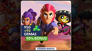 Brawl Stars - 950 Gemas + 10% Bônus - Código Digital