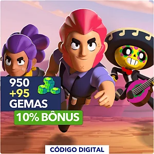 Brawl Stars - 950 Gemas + 10% Bônus - Código Digital