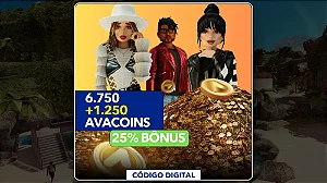 Avakin Life - 6.750 AvaCoins + 25% Bônus - Código Digital