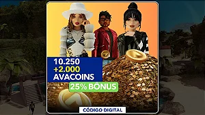 Avakin Life - 10.250 AvaCoins + 25% Bônus - Código Digital