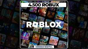 Roblox - 4.500 Robux - Código Digital