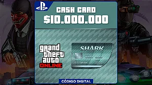 GTA Online - 10.000.000 Cash Cards PS4 e PS5 - Código Digital