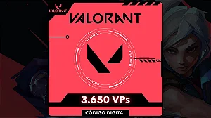 Valorant - 3.650 Valorant Points - Código Digital