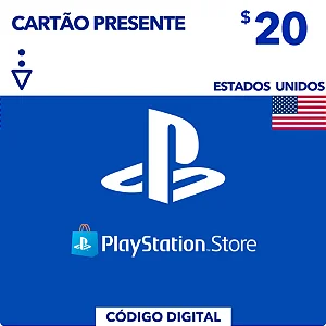 Gift Card Playstation Store $20 Dólares EUA - Código Digital