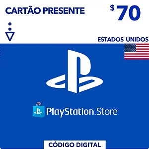 Gift Card Playstation Store $70 Dólares EUA - Código Digital