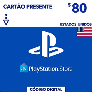Gift Card Playstation Store $80 Dólares EUA - Código Digital