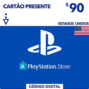 Gift Card Playstation Store $90 Dólares EUA - Código Digital