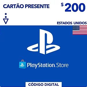 Gift Card Playstation Store $200 Dólares EUA - Código Digital
