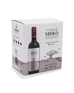 VINHO MIOLO SELECAO TINTO CABERNETMERLOT BIB 3 X 3 LTS