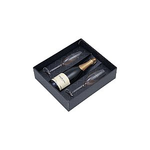 Kit Espumante Casa Valduga Demi Seco Com 1 Garrafa  750 ml e 2 Taças - Brasil