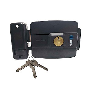 Fechadura Elétrica C-90 Standard AD Fixo Dupla Preta HDL