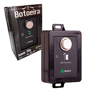 Botoeira Simples Sem Fio IPEC Preto