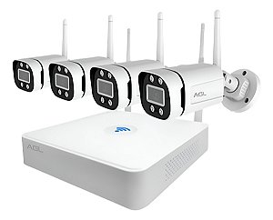 Kit CFTV 4 Cameras AGL Wifi 1080P  e HVR 1204 AGL