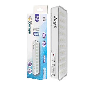 Luminária Emergência 30 LEDs 2W 6500K BIVOLT